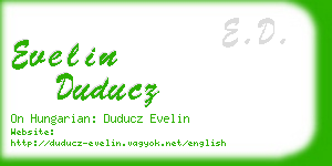 evelin duducz business card